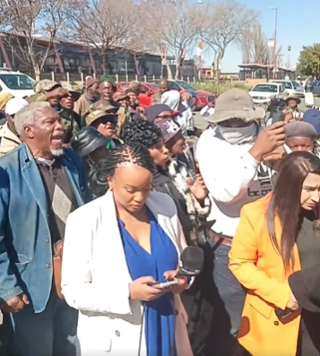 Operation Dudula members went to support their arrested comrades in court today.